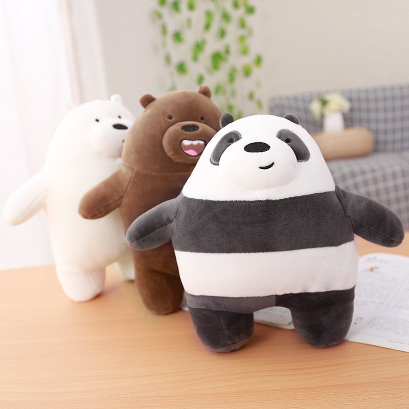 Gấu bông anh em nhà gấu We Bare Bears dạng đứng siêu mềm (20cm---&gt;40cm) vải miniso mềm mại êm ái, hàng xịn cao cấp an toàn cho trẻ nhỏ