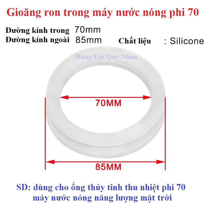 Ron (gioăng) silicon chịu nhiệt phi 70 dùng cho máy nước nóng năng lượng mặt trời