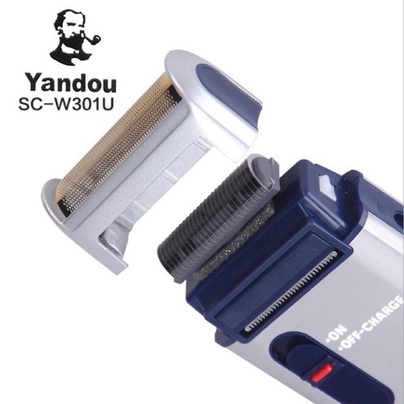 Máy cạo râu Yandou 301 Sc-W301U, Và loại yandou màu vàng Sc-W316U Cạo khô không đau rát,pin sạc tiện lợi