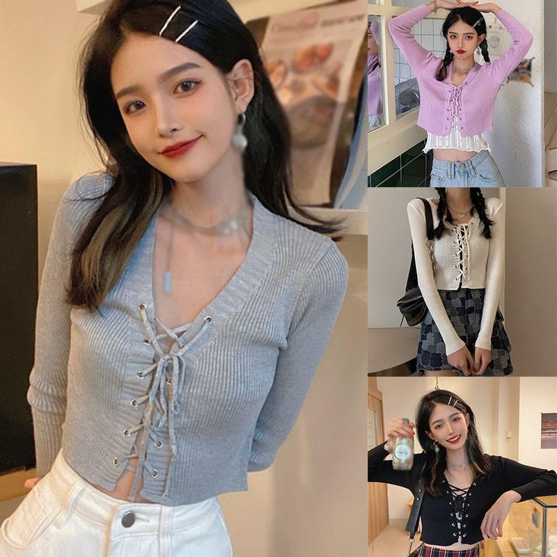 Áo khoác cardigan nữ dệt kim phong cách đơn giản xinh xắn