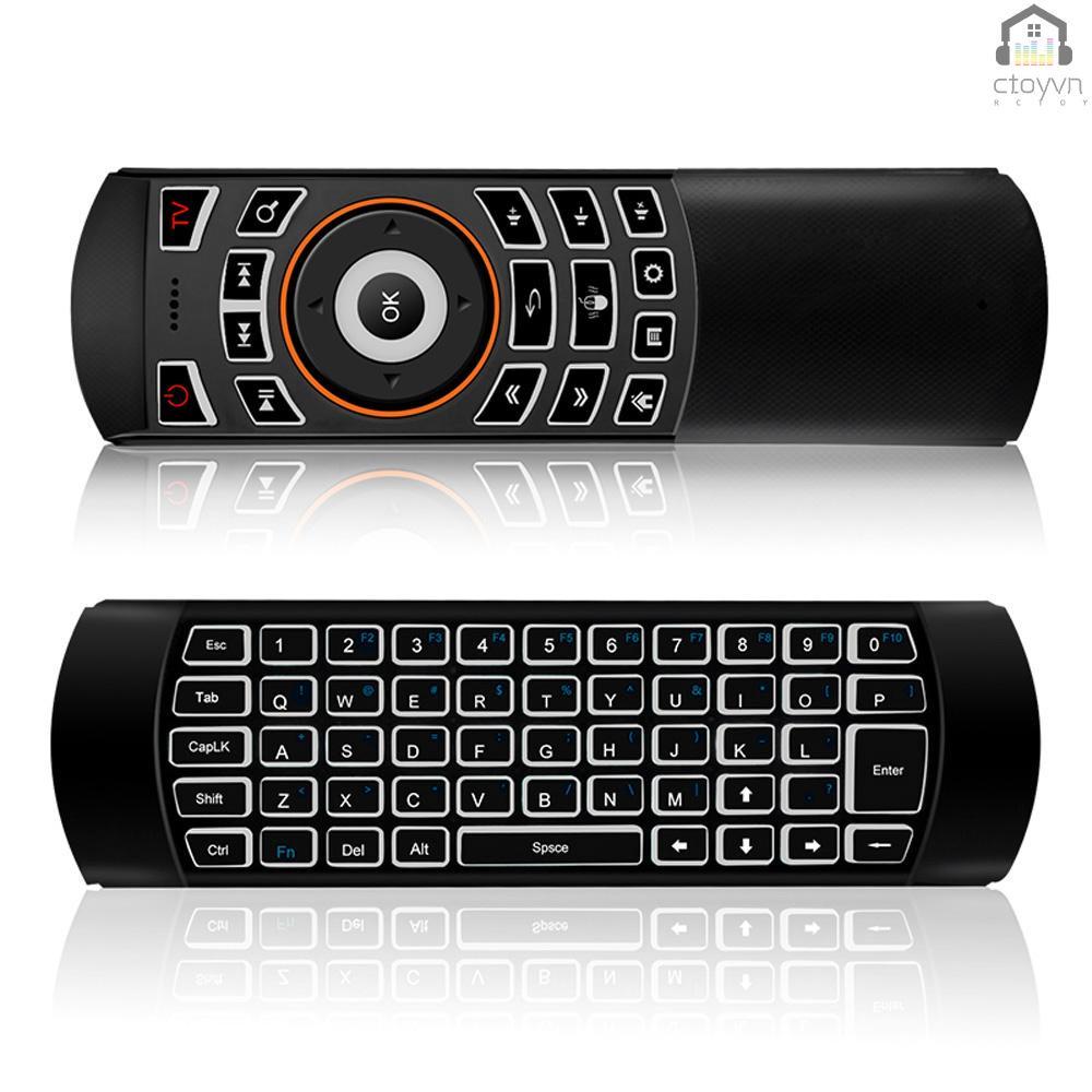 Bàn phím không dây 2.4G 6 trục điều khiển từ xa cho TV Android thông minh