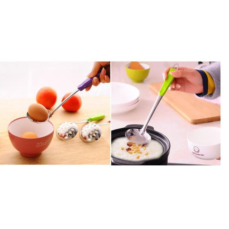 Muỗng múc canh inox cán nhựa chống nóng