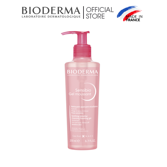 Hình ảnh Gel rửa mặt tạo bọt cho da nhạy cảm Bioderma Sensibio Gel Moussant - 200ml