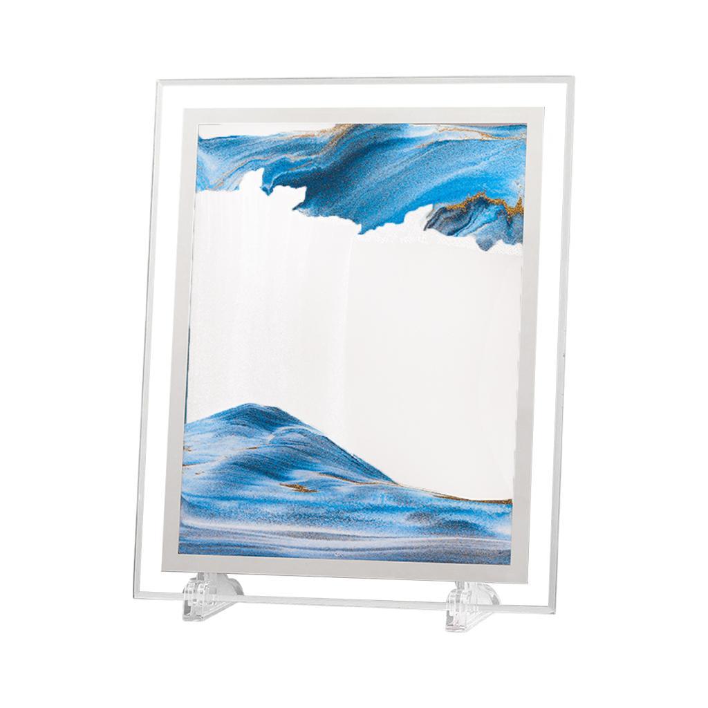 2PCS Natural Dynamic Sand Picture Flowing Desktop Decor Kit Photo Sand Draw