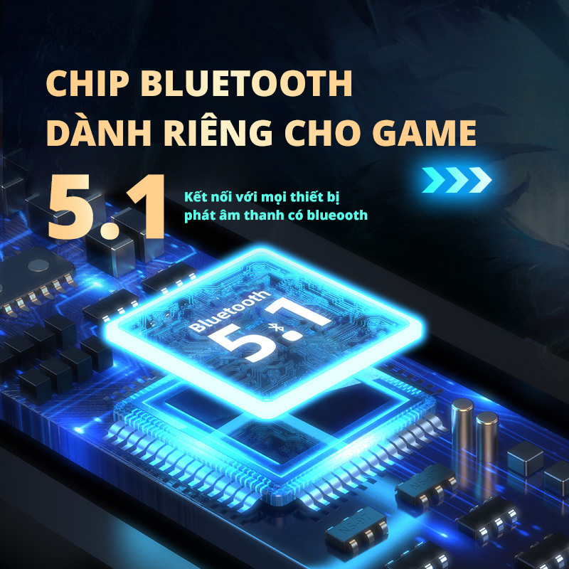 Tai Nghe Bluetooth Không Dây ROBINLUX-X6 Chống Ồn, Không Bị Trễ Tiếng Khi Nghe Nhạc, Chơi Game - Hàng Chính Hãng