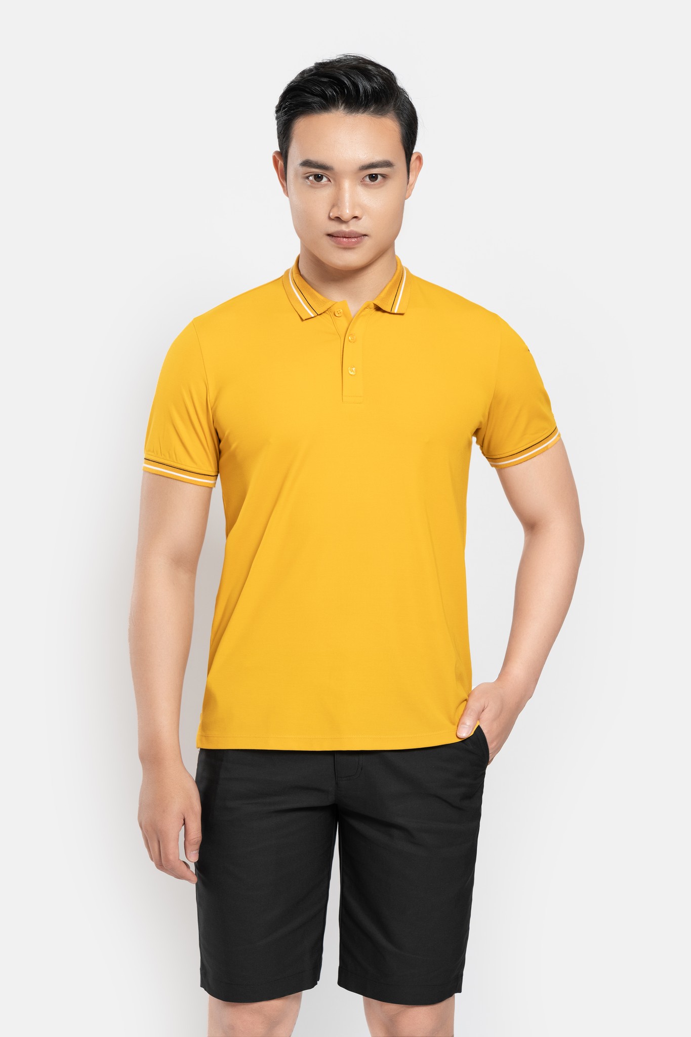 Áo Polo nam Cardino thun basic trơn tay ngắn phong cách thể thao APL057
