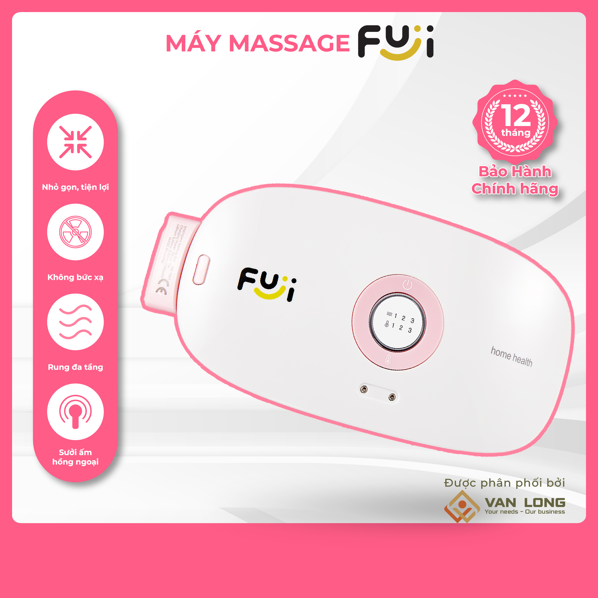 Máy massage làm ấm bụng nữ, Giảm đau bụng kinh, thư giãn | Fuji PG-2507