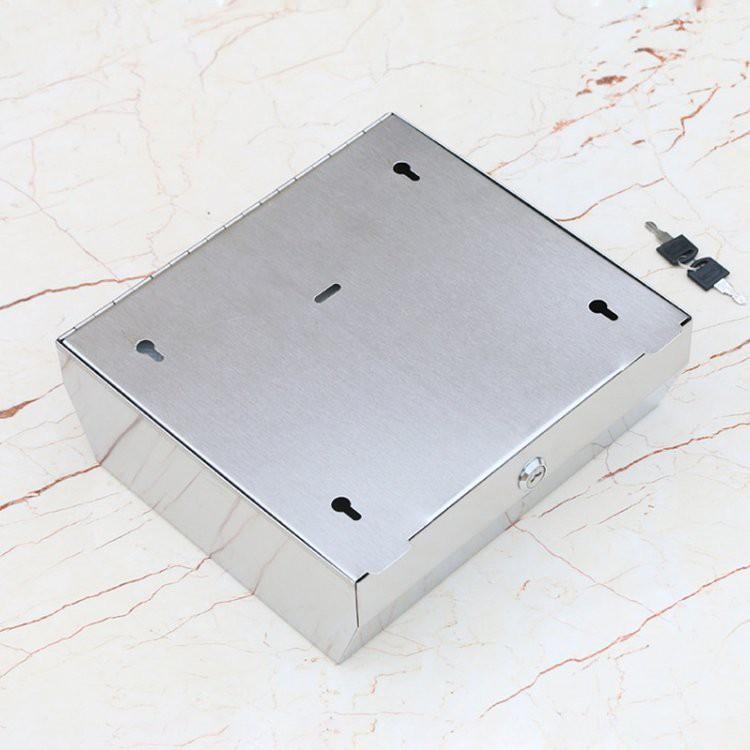 Hộp đựng giấy vệ sinh dáng vuông cỡ đại inox 304
