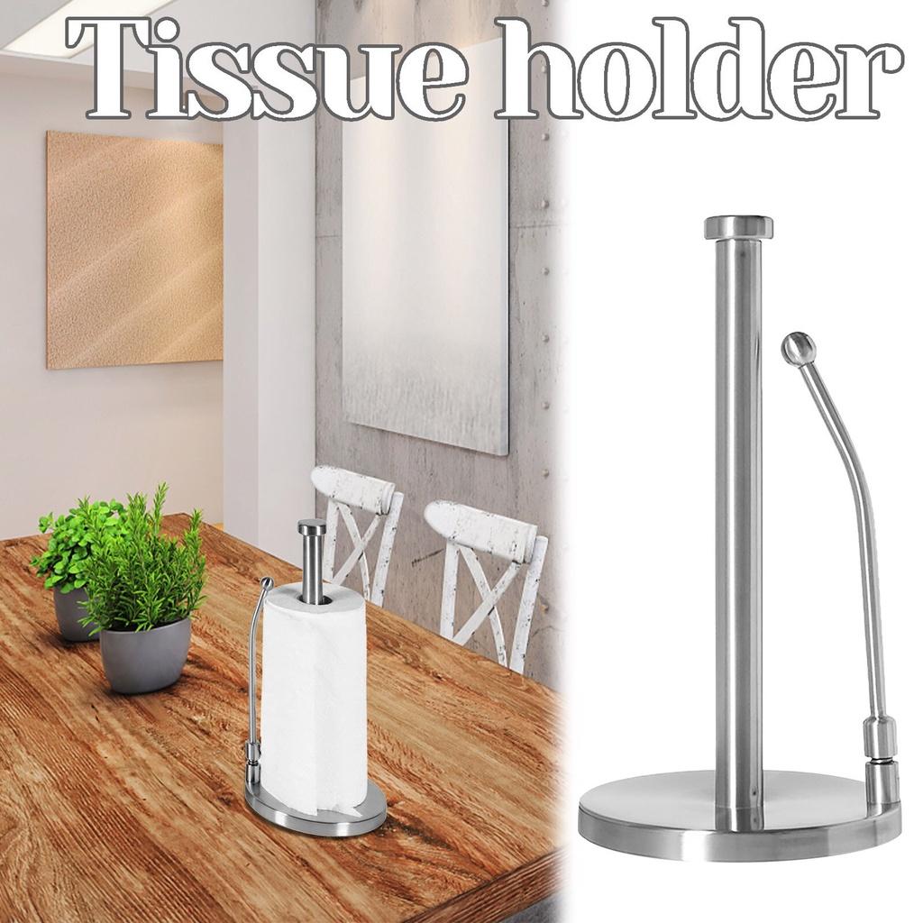 Hot Sell Paper Towel Holder Stainless Steel Vertical Paper Roll Holder For Kitchen Countertop Bathroom Kitchen Roll Paper Holder
