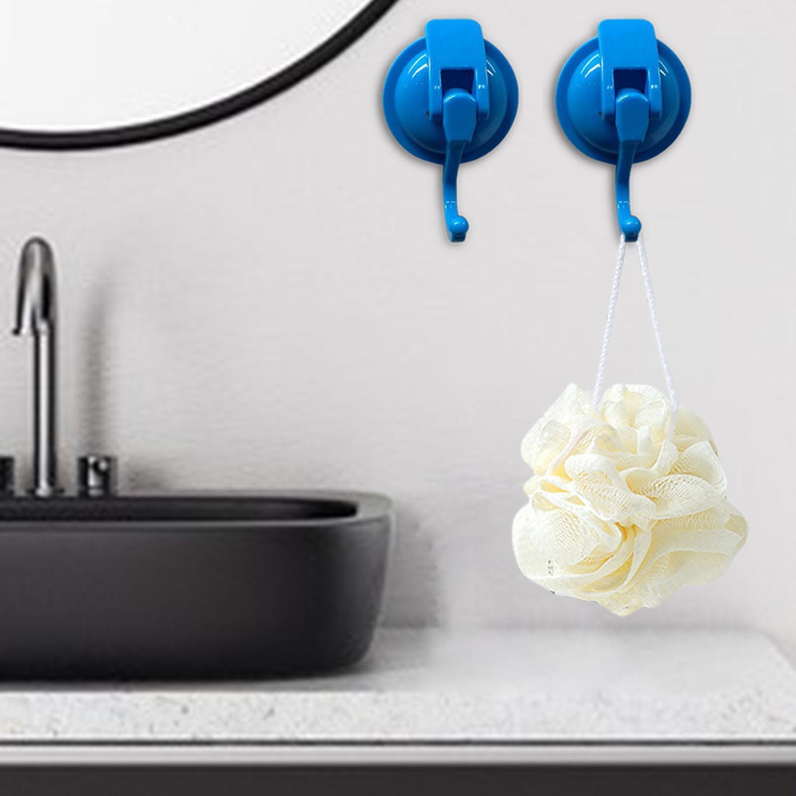 2 Pieces Suction Cup Hooks Easy to Instal No Drilling for Bathroom Towel