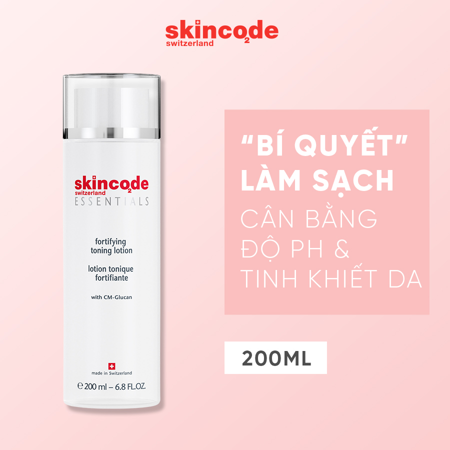 Lotion dưỡng ẩm tinh khiết da Skincode Essential Forifying Toning Lotion 200ml - MS 1026