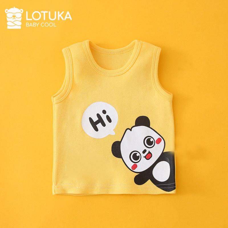Áo ba lỗ bé trai bé gái LOTUKA dễ thương, quần áo cho bé mặc nhà, Bộ quần áo trẻ em mùa hè 4-18kg