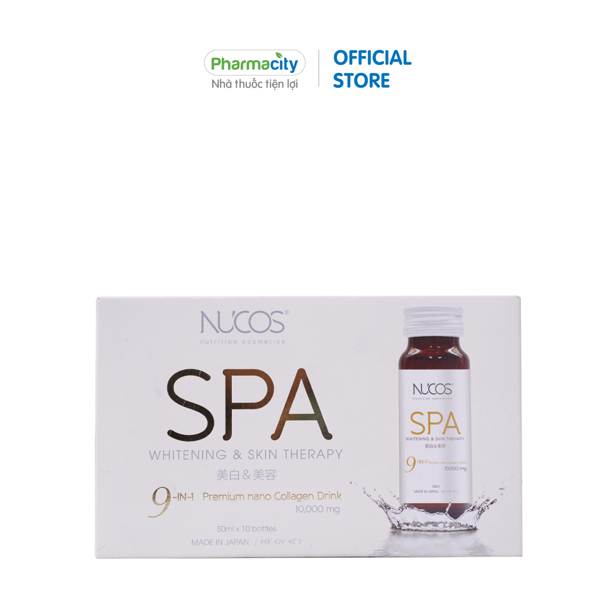 Nước uống làm sáng da, giảm lão hóa Nucos Spa Collagen 10,000mg