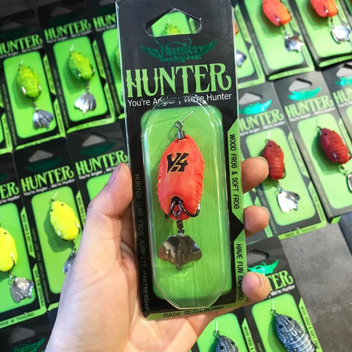 Mồi lure V4 HUNTER Thái Lan, mồi nhái hơi câu lure cá lóc, cá quả, cá chẽm