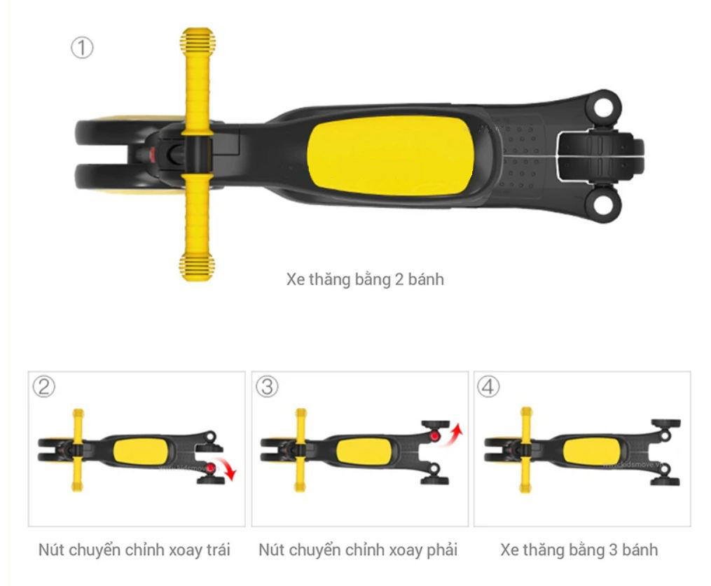 Xe Scooter Đa Năng 5 In 1 Dành Cho Bé Từ 1,5 - 6 Tuổi - Hàng Chính Hãng