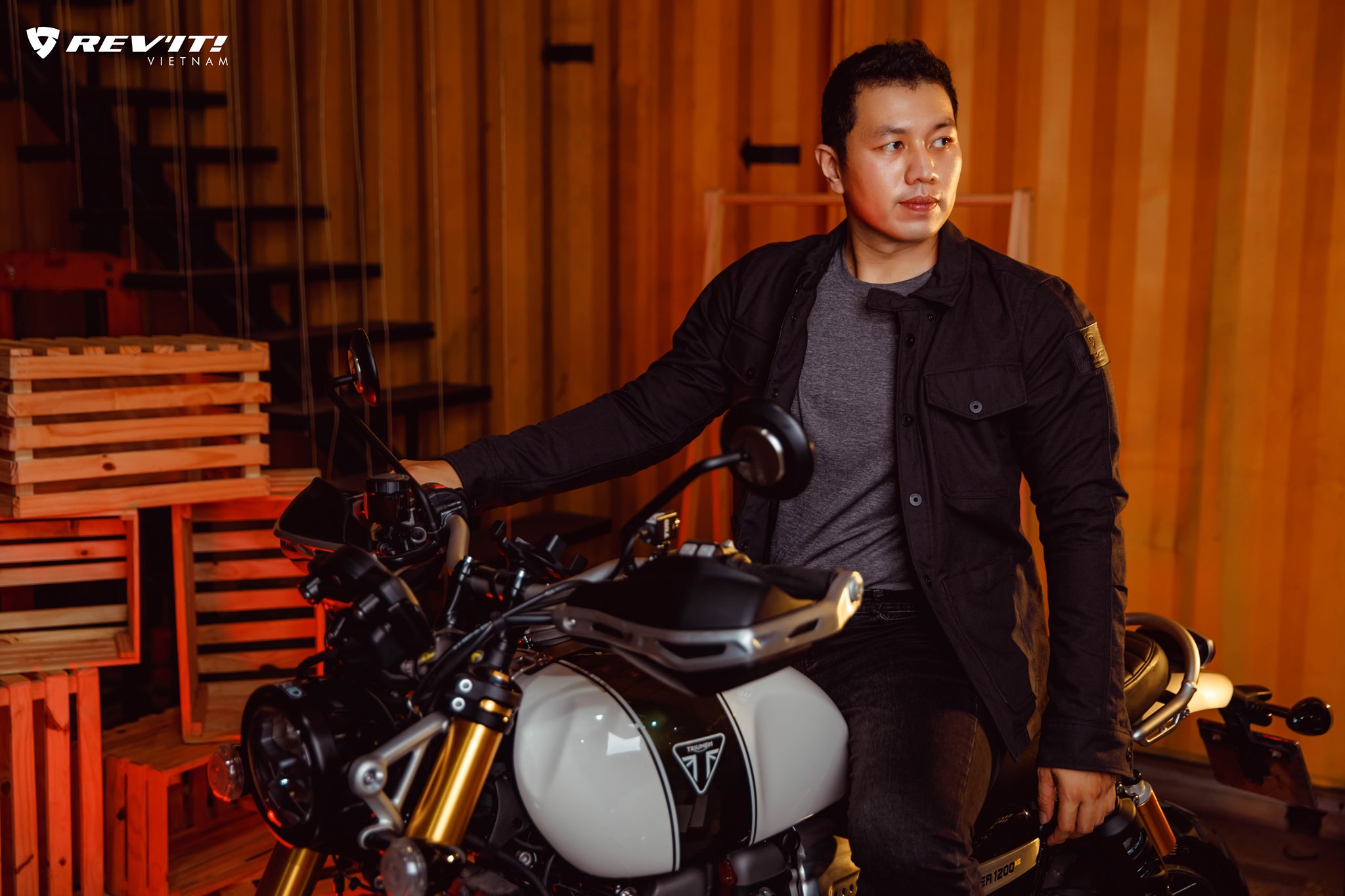 Áo khoác Revit Overshirt Worker dùng đi moto