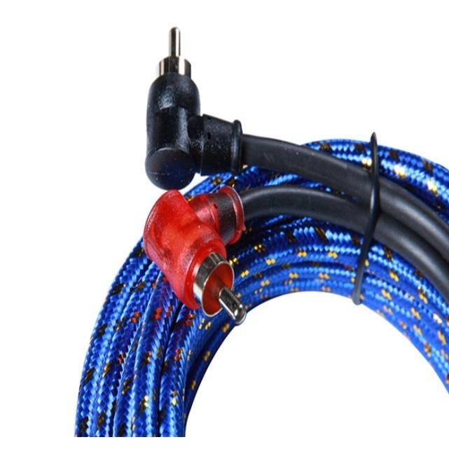 Dây AV Đồng Nguyên Chất Cao Cấp 4 Đầu Hoa Sen RCA Audio mạ vàng cao cấp vỏ chống nhiễu dài 5 mét