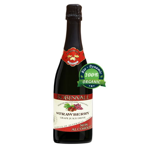 Vang sủi Robinvale Grape Sparkling 750ml - Không Cồn Organic - Strawberry (Dâu)