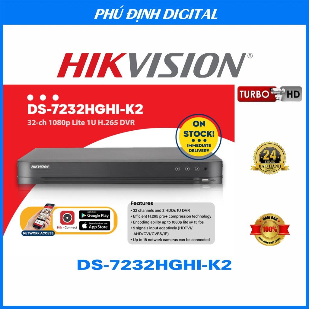 Đầu ghi hình camera 32 Kênh Hikvision giá tốt mã DS-7232HGHI-K2 - Hàng Chính Hãng