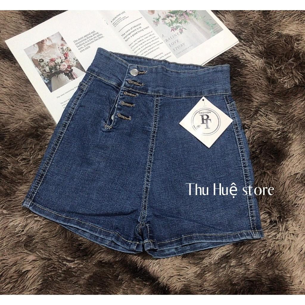 Quần Short NữQuần Short Jean Nữ Mã A1 Lưng Siêu Cao Tôn Dáng Hàng Cao Cấp