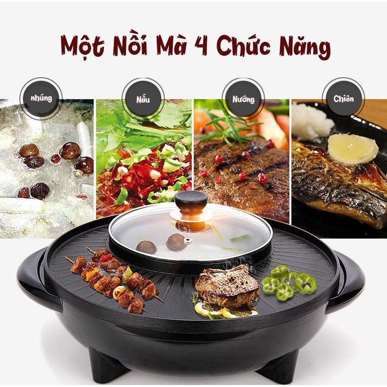 Bếp Nướng Lẩu Điện 220V 2in1 đa năng - AsiaMart
