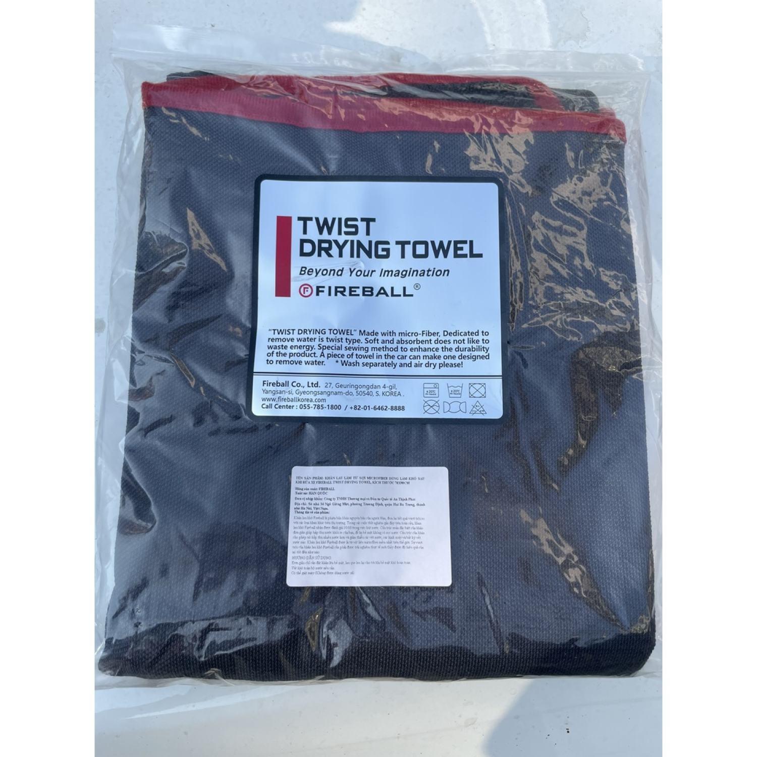 KHĂN LAU CAO CẤP LÀM KHÔ XE FIREBALL TWIST DRYING TOWEL, XUẤT XỨ HÀN QUỐC