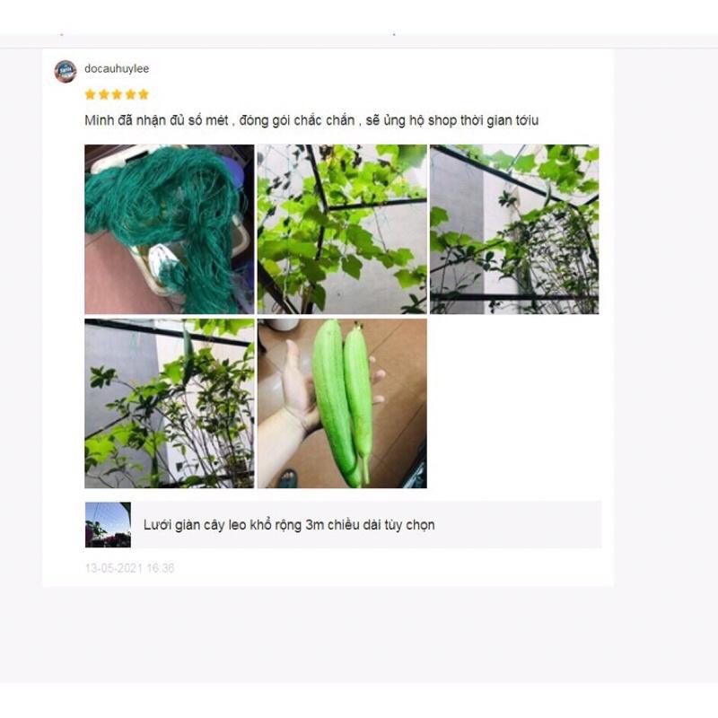 Lưới leo giàn trông cây khổ rộng 3m chiều dài tuỳ ý