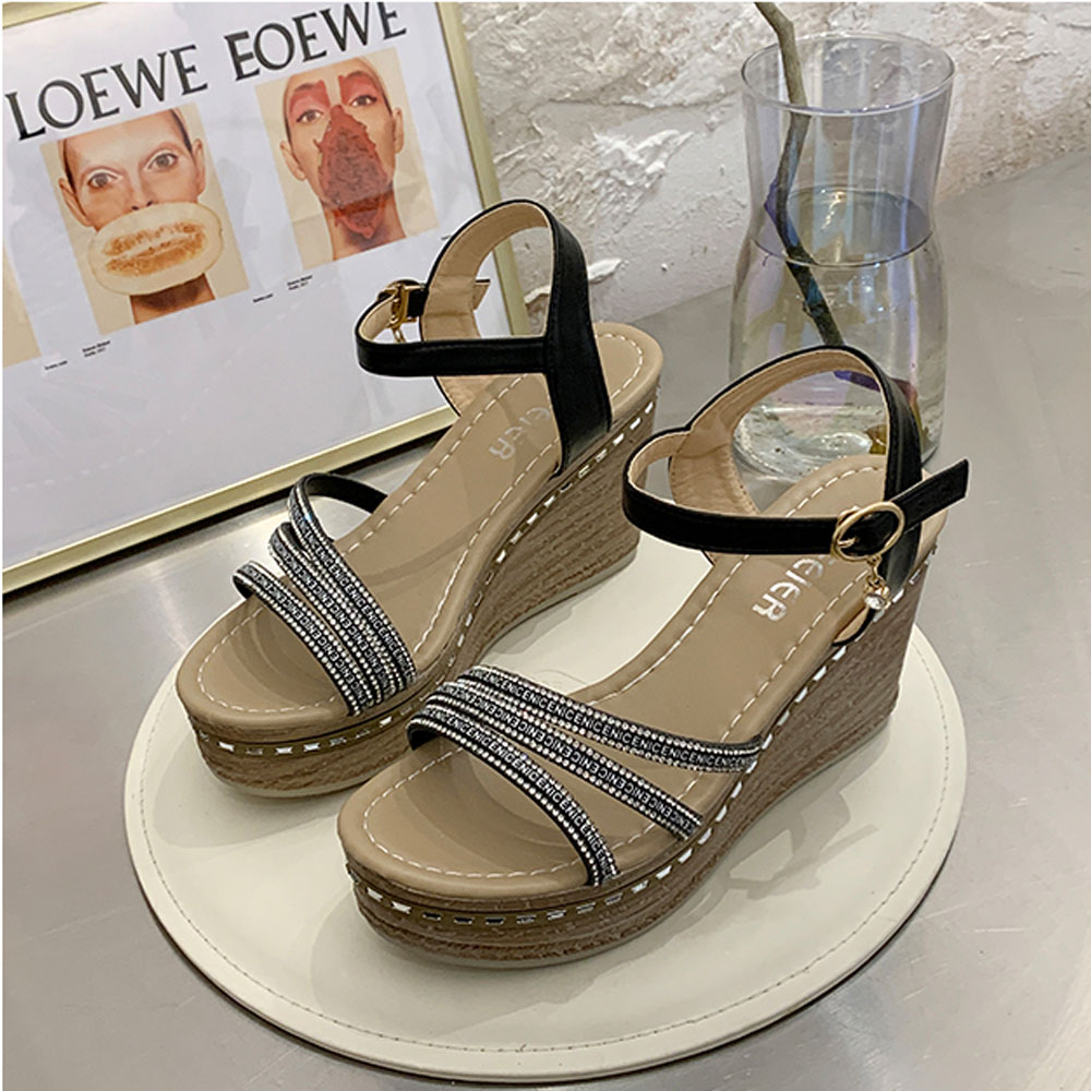 Giày Sandal ĐẾ XUỒNG 3 quai dây chữ đan chéo 9p Kèm  Mặt Nạ (Mã 2313)