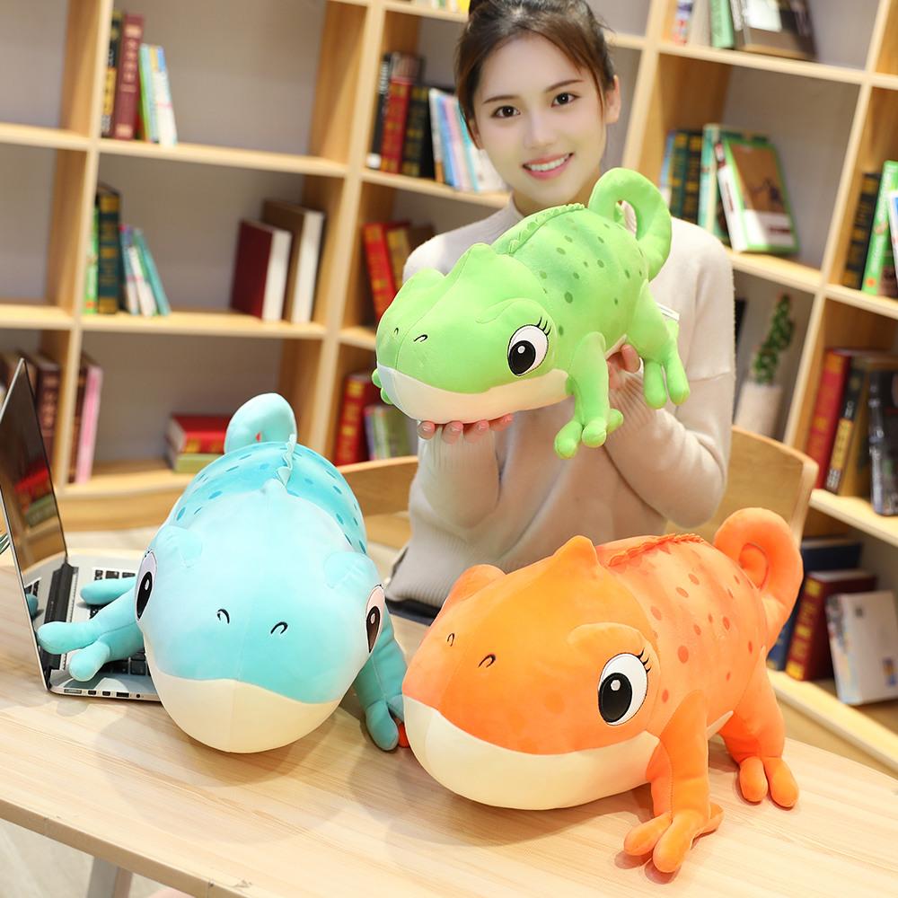 30-60Cm Dễ Thương Mô Phỏng Tắc Kè Hoa Sang Trọng Đồ Chơi Hoạt Hình Đáng Yêu Thằn Lằn Động Vật Búp Bê Nhồi Bông Mềm Gối Cho Bé Gái món Quà Cho Bé Trai