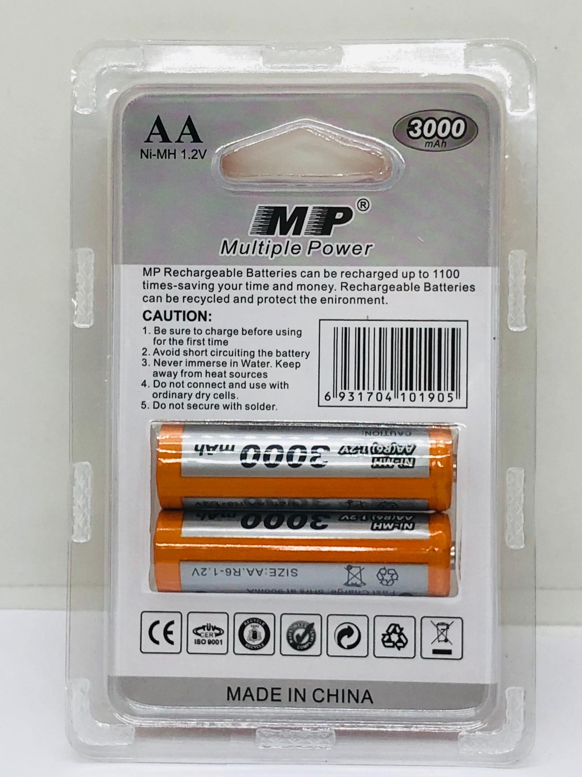 Pin sạc AA ( 2A ) 3000mAh MP Rechargeable