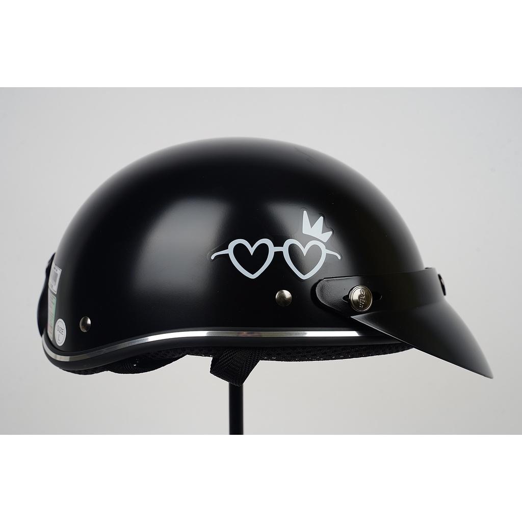 Mũ Bảo Hiểm 1/2 Đầu CHITA HELMETS CT6B1 Tem Cool Cat