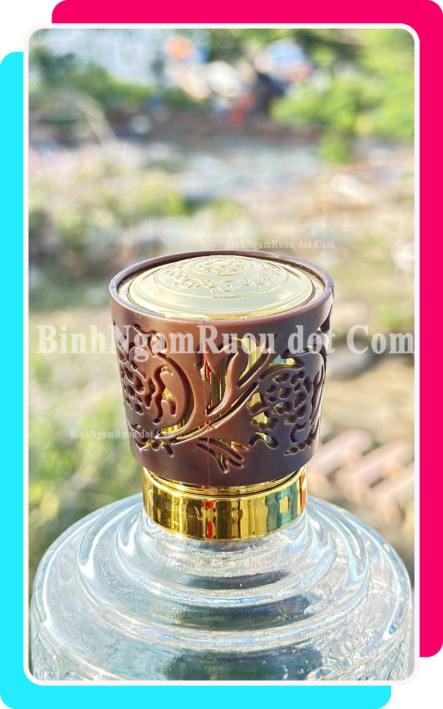 C36 Chai Đựng Rượu Hoa Văn Thủy Tinh Cao Cấp 750ml - Đẹp Cao Cấp - Nắp Kín Thủy Tinh Trong - Tặng Biếu Sang Trọng