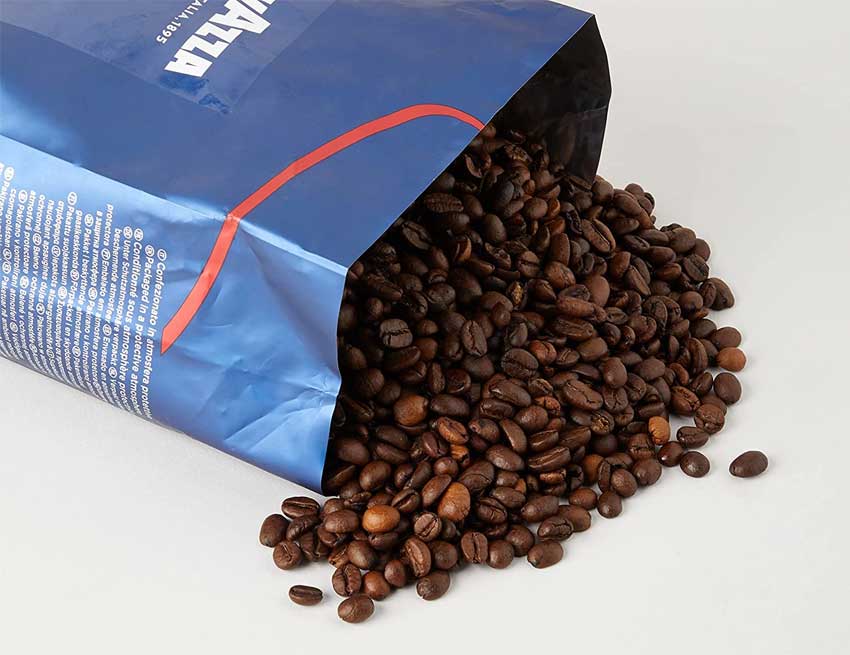 Cà phê hạt Lavazza Crema E Aroma Coffee Beans - 1kg Whole bean-[ Made in Italy ] - 40% Arabica and 60% Robusta - Đậu phộng, Nhục đậu khấu