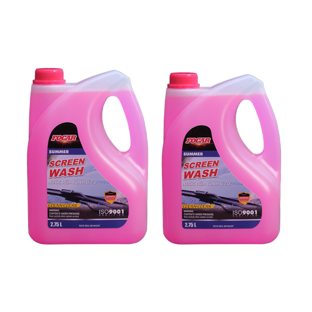 Hình ảnh Combo 2 can Nước rửa kính ô tô Focar SUMMER Screen Wash 2.75L