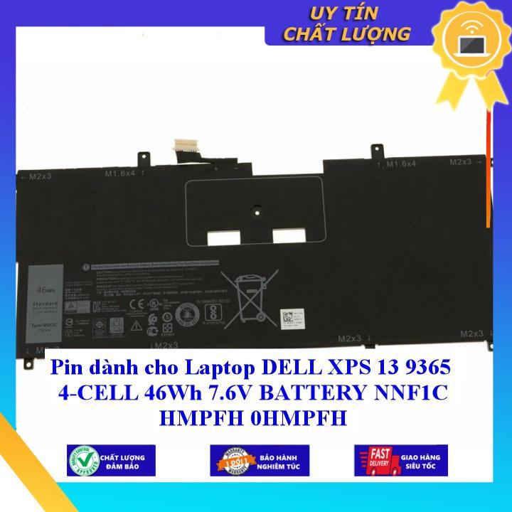 Pin dùng cho Laptop DELL XPS 13 9365 4 CELL 46Wh 7.6V BATTERY NNF1C HMPFH 0HMPFH - Hàng Nhập Khẩu New Seal