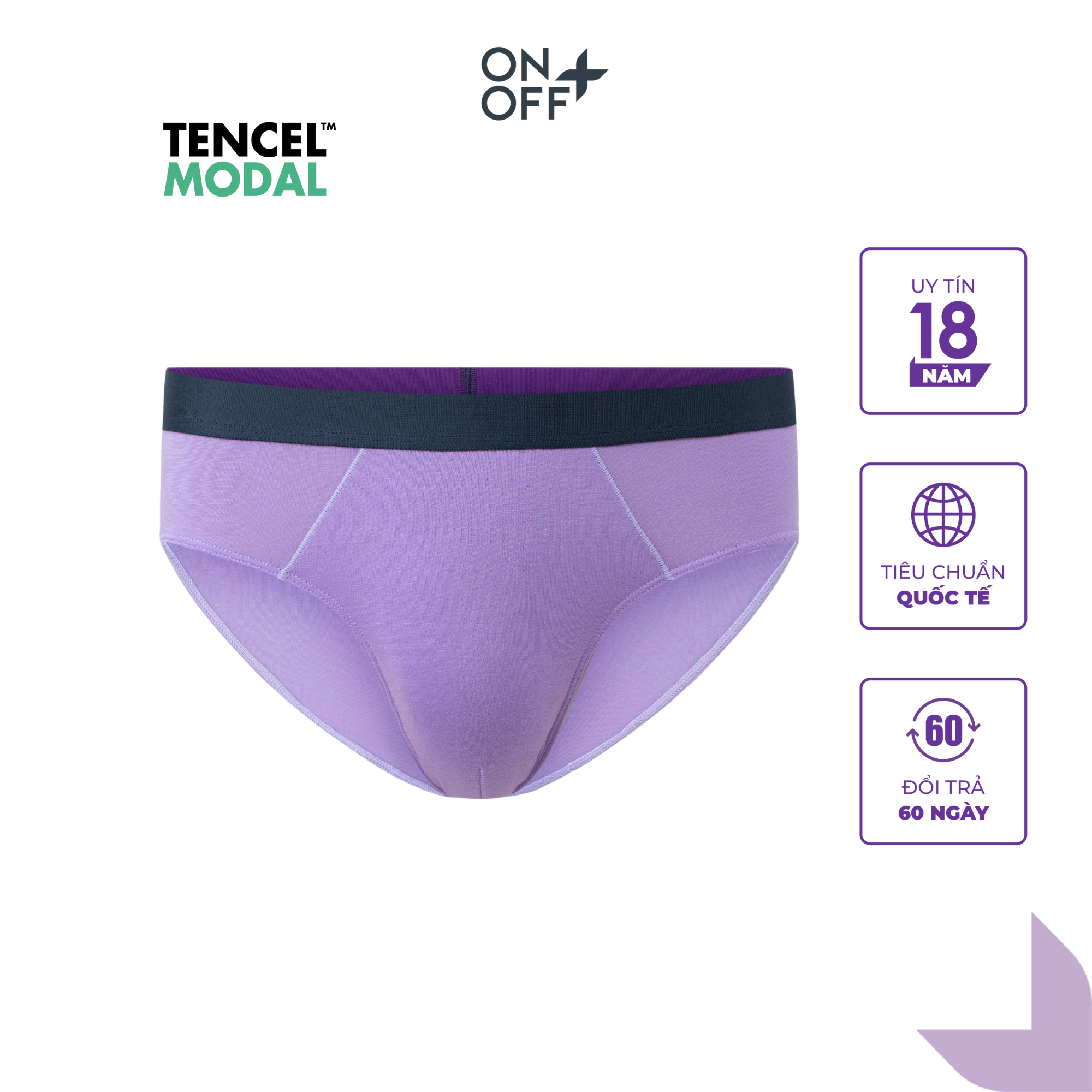 Quần lót nam brief Tencel modal mềm mại kháng khuẩn tự nhiên ONOFF 18UQ24A132