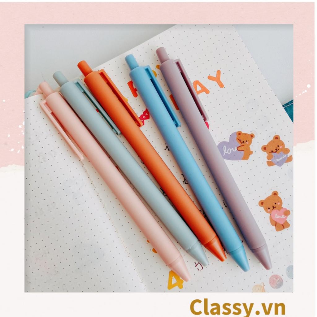 Bút gel Classy màu trơn 0.5mm, tone pastel nổi bật, thích hợp cho sinh viên/nhân viên văn phòng PK1143