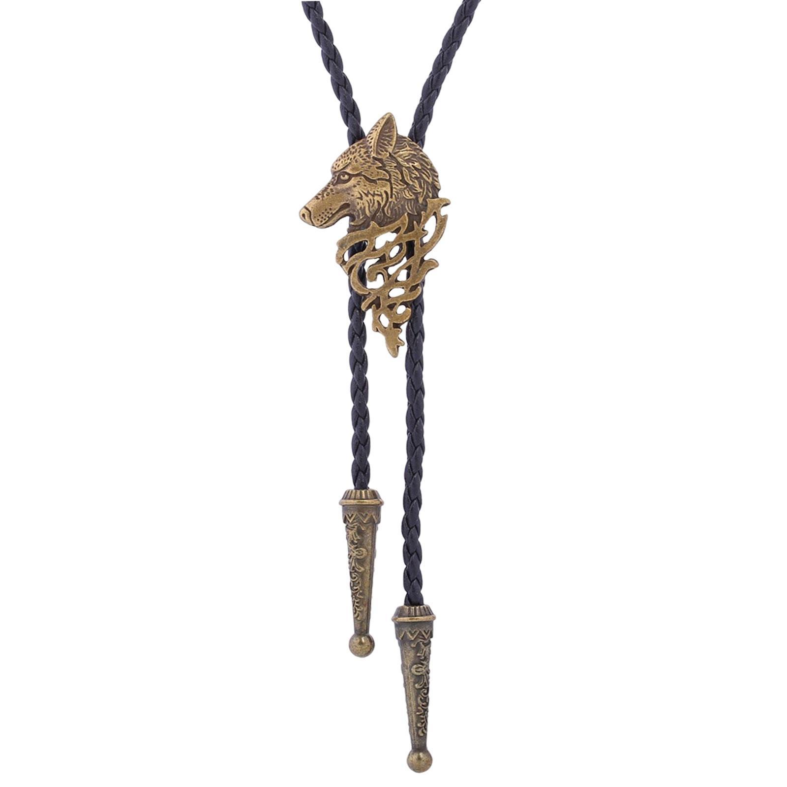 Bolo Tie Wolf American Alloy Vintage for Party Birthday Men Women