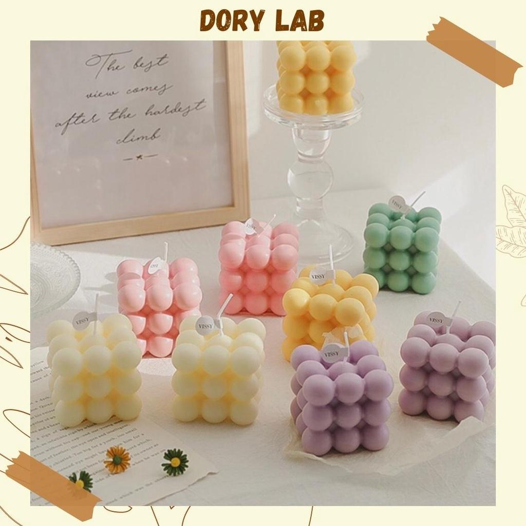 Nến Thơm Hình Khối Rubik Sáp Đậu Nành, Phụ Kiện Decor - Dory Lab