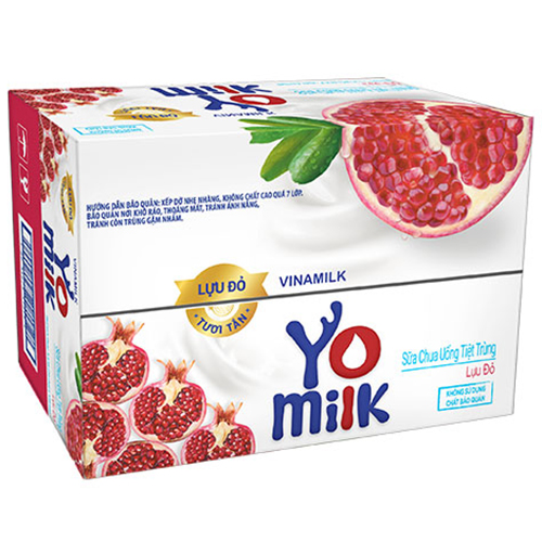 Thùng 24 Chai Sữa Chua Uống Vinamilk Lựu Đỏ