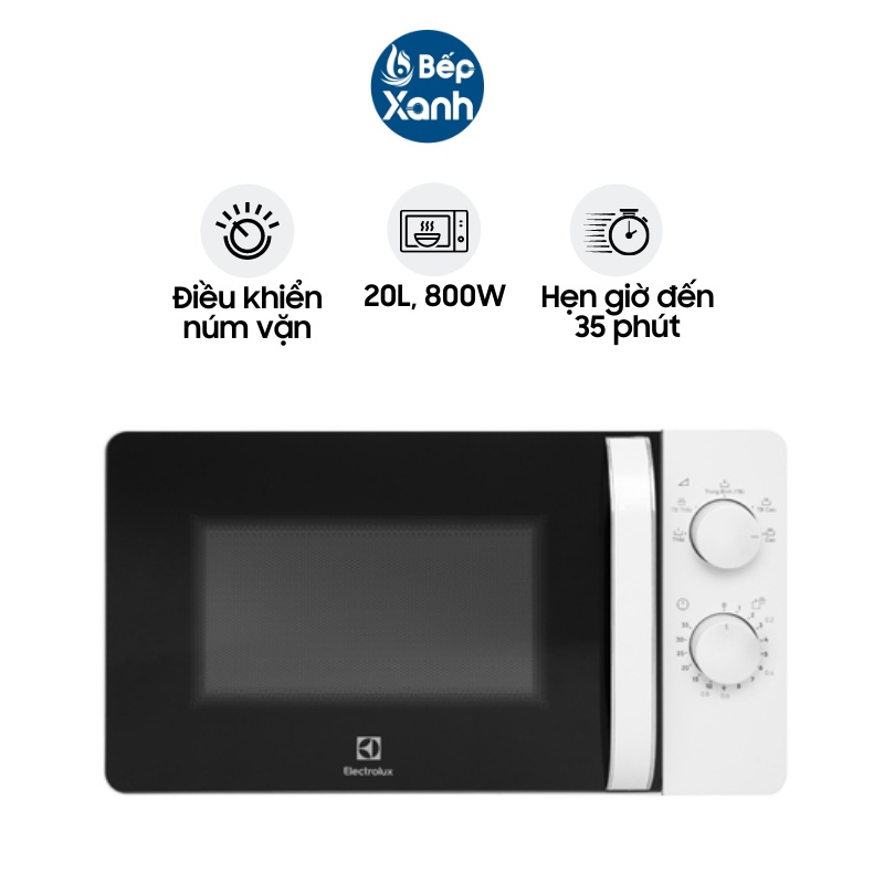 Lò Vi Sóng Electrolux EMM20K18GW - Dung Tích 20 lít - Hàng Chính Hãng