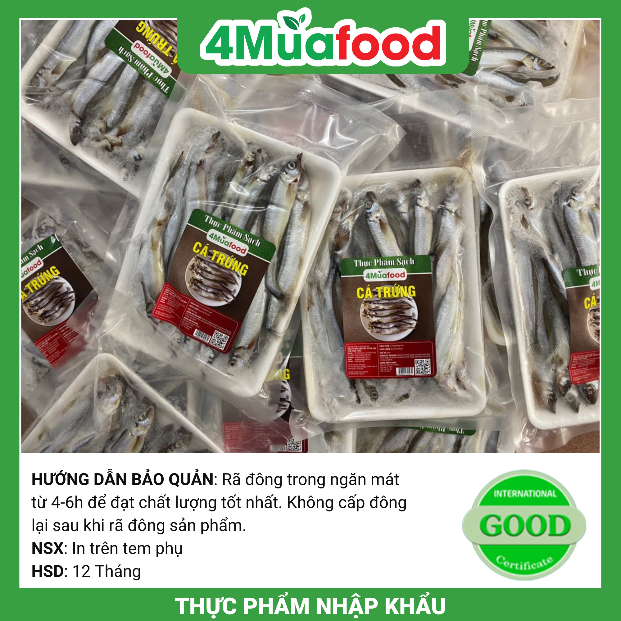 - Cá trứng Nauy - Khay 500g