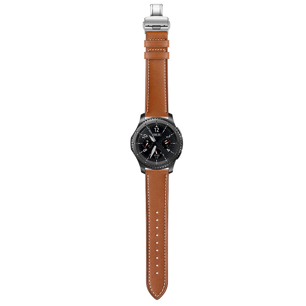 Dây Da Khóa Bạc Chống Gãy Cho  Galaxy Watch 46 (Size 22mm)