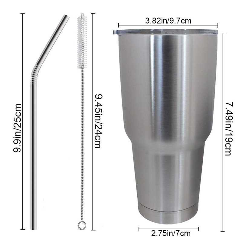 Ly Giữ Nhiệt  900ml Chống Tràn Tiện Lợi Tặng Kèm Bộ Phụ Kiện 2 Ống Hút Tái Sử Dụng Cọ Rửa Và Túi Đựng Hàng Chính Hãng