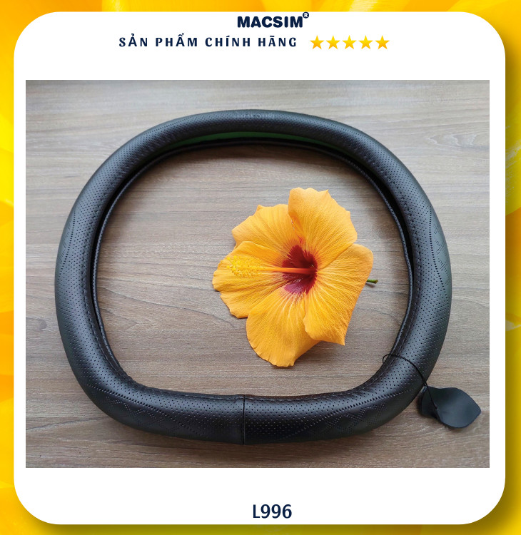 Bọc vô lăng cao cấp Macsim mã DDcut L996 chất liệu da thật - Khâu tay 100%