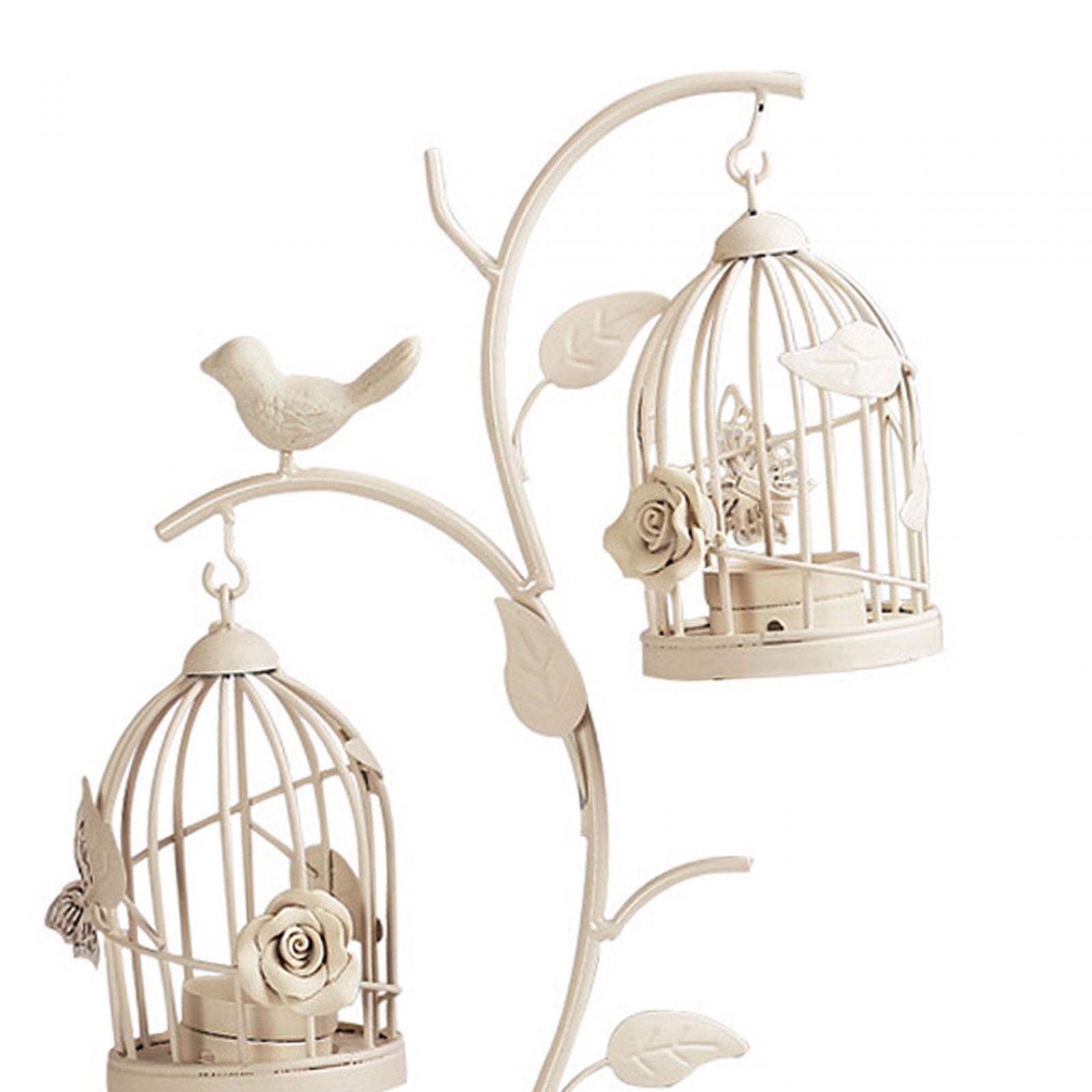 Birdcage Candle Holder Candlestick Holder Decorative Bird Cage Candle Stand Lantern Stand for Table Centerpiece Home Holidays Cafe Fireplace