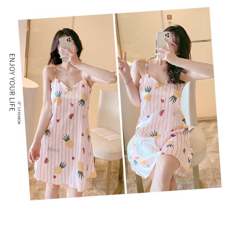 Mua Váy ngủ lụa Hàn Quốc cao cấp  Đỏ tại Beauty and Fashion  Tiki