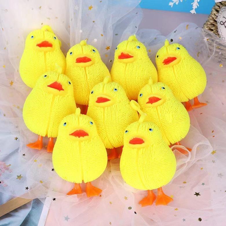 GÀ VÀNG phát sáng đồ chơi squishy bóp tay mềm mịn đàn hồi dễ thương giải tỏa căng thẳng