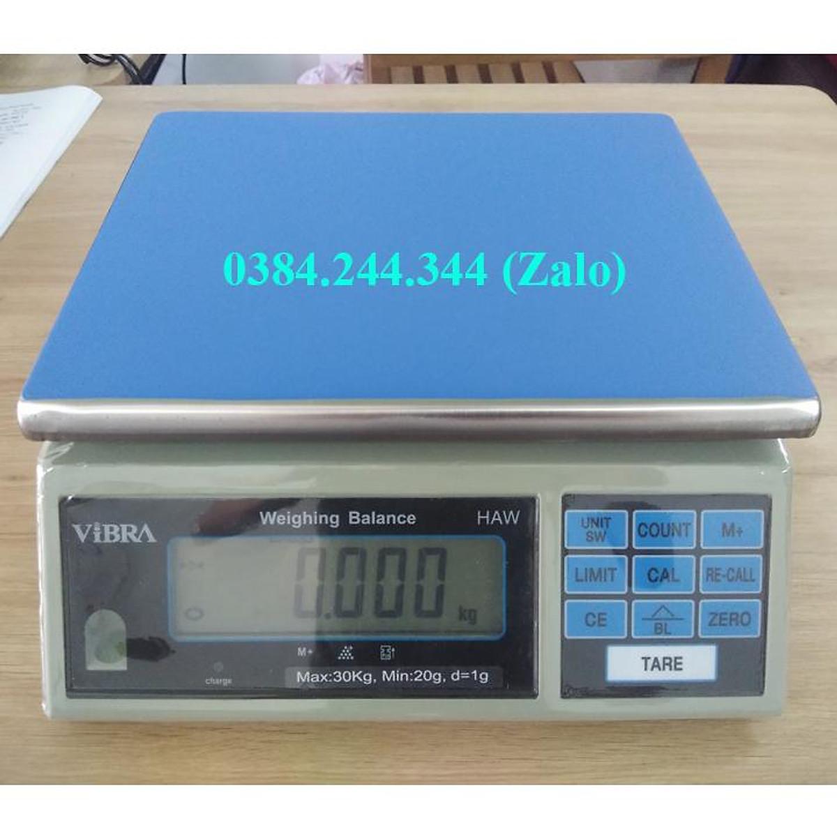 Cân điện tử thông dụng Vibra HAW, Mức cân 30kg, độ chia 1g