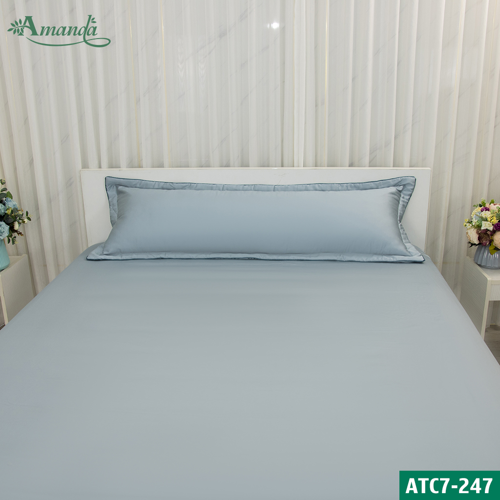 Bộ chăn drap tencel tơ tằm màu trơn